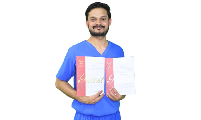 Dr. Prakhyat Roop , holding the prestigious patents awarded to him by the United States Patents Department for his invention on multifocal intraocular lenses. A rare honour in the field of ophthalmology